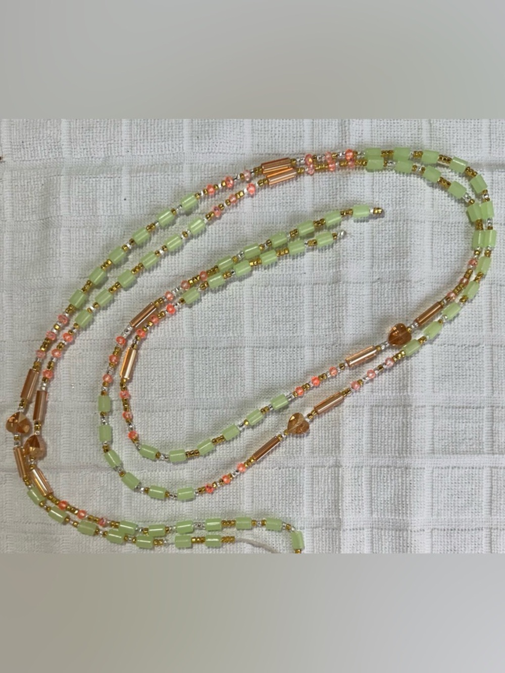 African Waist Beads. Handmade Authentic (Made In Africa) Length Approx. 45"- 50" - Picture 5 of 14